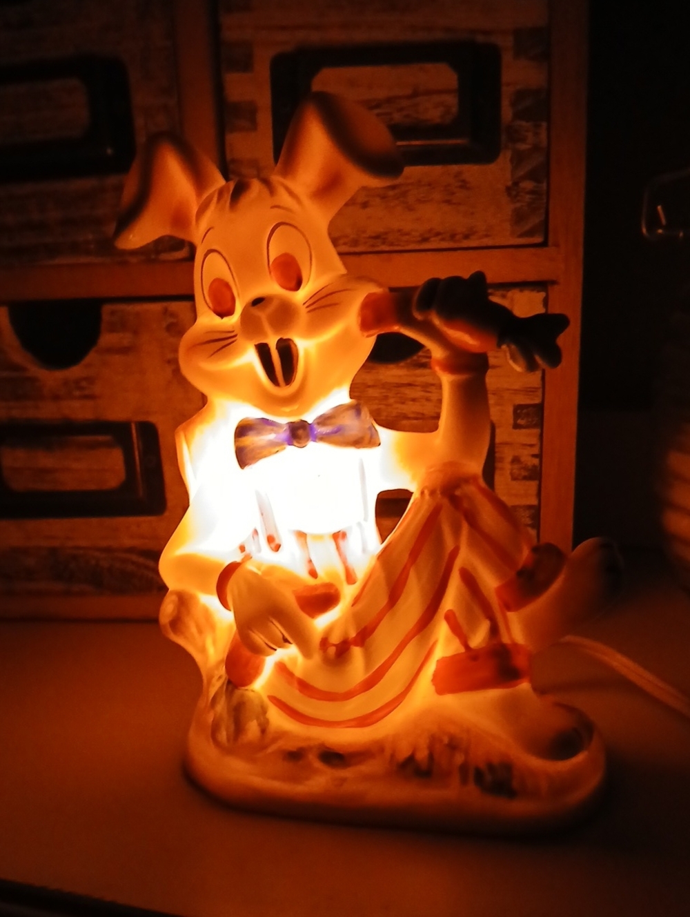 Mid-century Ceramic Rabbit Nightlight - Picture 7 of 7